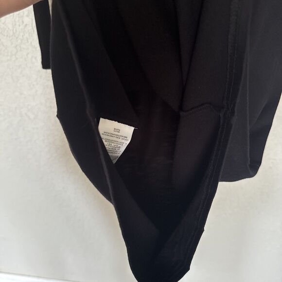 Fitted Black Gold Party Mini Dress Scoop Neck 3/4 Sleeve Sequin Stretch Size S - Picture 11 of 12